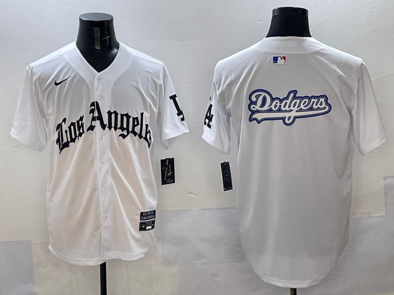 Men Los Angeles Dodgers Blank White Five generations Joint Name 2025 Nike MLB Jersey style 51->los angeles dodgers->MLB Jersey